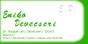eniko devecseri business card